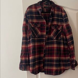 Banana Republic Red and Black Plaid Shirt